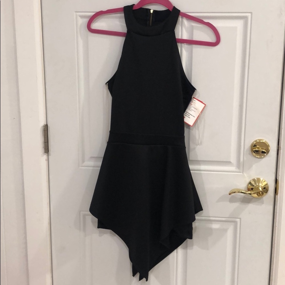 Black sexy mini short dress